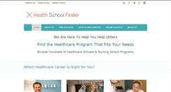 Desktop Screenshot of healthschoolfinder.com