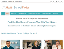 Tablet Screenshot of healthschoolfinder.com
